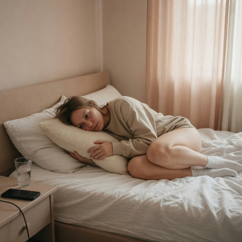 Tirada en la cama otra vez.